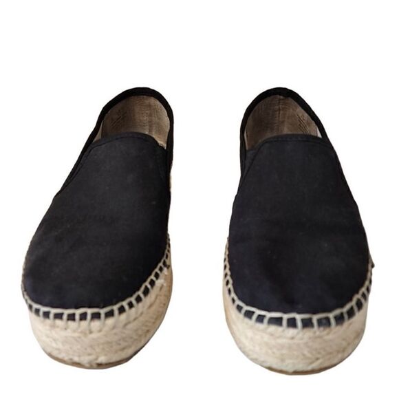 Circus Sam Edelman-Camdyn Black Canvas Rope Platform Espadrille Flats Black, 8.5 - Picture 5 of 11